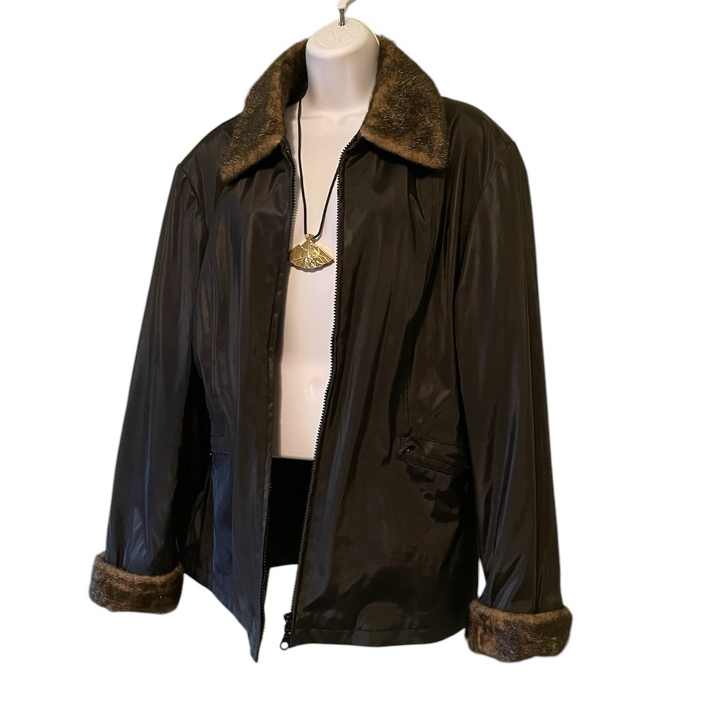 All Weather Giacca Faux Fur Collar Jacket XL